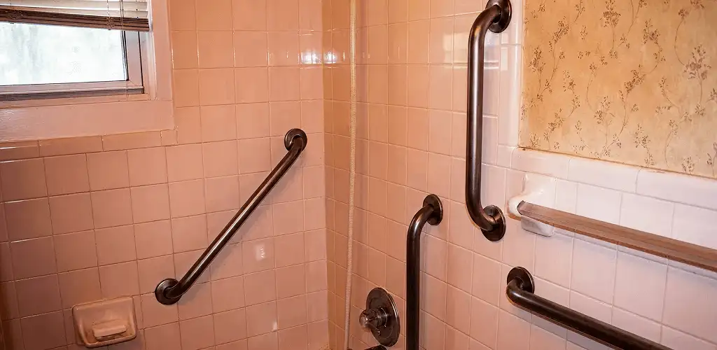 Shower grab bar installation for bathroom safety and accessibility in Akron, OH