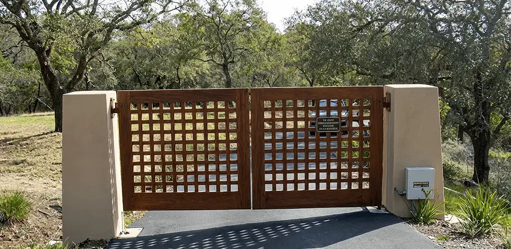 Driveway gate installation for a residential property in Akron, OH