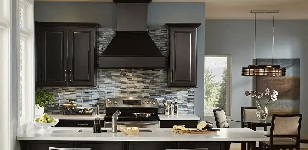 Kitchen cabinet painting and refinishing in a modern kitchen in Akron, OH